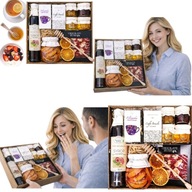 KOSZ PREZENTOWY Z KAWĄ,HERBATĄ I MIODEM NA WALENTYNKI PREZENT ŚWIĘTA