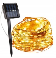 LAMPKA SOLARNA LAMPKI DRUCIKI 200 LED OGRODOWE DO OGRODU 20 METRÓW GIRLANDA