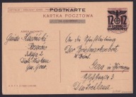 1940 GG Polskie kartki z nadrukiem gapa Fi Cp 6B gw.Rzadkosz