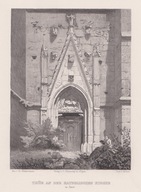 Jawor portal kościoła Jauer Liegnitz Huber Blatterbauer staloryt 1885