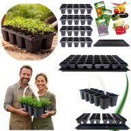Wielodoniczka Doniczka do Wysiewu Nasion Rozsad Doniczki z Tacka 40kom Taca