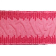 Koronka czerwona szeroka, piękna koronka liście, koronka na metry 5mb 3,5/m