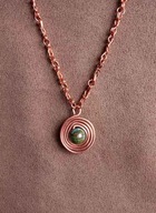 Naszyjnik z miedzi z Jaspisem wł. magiczne