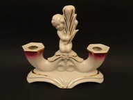 Jan Jezela, Katowice, świecznik porcelanowy, porcelana PRL, vintage
