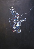 ASTRONAUTA obraz akryl na płótnie 70 cm x 100 cm