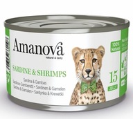 Amanova Cat Sardine & Shrimps - sardynki i krewetki w galaretce puszka