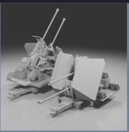 Żywica figurki niemieckie działo przeciwlotnicze Flak.43 1/16