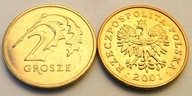 2001 r 2 gr grosze MW * MENNICZE