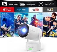 PROJEKTOR RZUTNIK KINA ANDROID PRZENOŚNY S WBUDOWANĄ ŁADOWALNĄ BATERIĘ