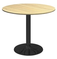 Stół okrągły VICTORY LIGHT WOOD 70 cm SMOKE