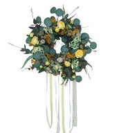 WIANEK WIOSENNY WIENIEC OKRĄGŁY NA DRZWI ŚCIANĘ DEKORACJA SZTUCZNE KWIATY