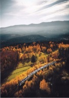 SZKLARSKA PORĘBA - POCIĄG - Z LOTU PTAKA