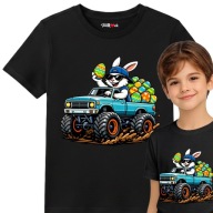 TeeRock | Koszulka Wielkanocna Monster Truck zająć jaja| 98-104 | 3-4