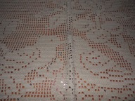 Zestaw zielonych serwet koronkowych, duza w ptaszki - 60 cm x 85 cm, sr.51