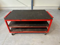 STÓŁ WARSZTATOWY NA KÓŁKACH BARDZO SOLIDNY SAMOROBNY 128 X 72 X 73cm