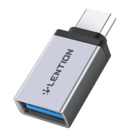 Adapter Lention USB-C do USB 3.0 (srebrny) 2 szt