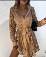 Pareo, Sukienka Plażowa, Rozmiar L, kolor - Khaki