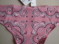 TEZENIS majtki stringi brazyliany różowe paisley ornament M