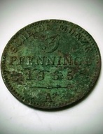 3 PFENNINGE 1865 A