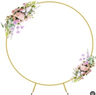 STELAŻ STOJAK ŁUK OBRĘCZ na BALONY ścianka tło 200X200 cm ZŁOTY METAL