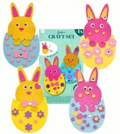 Piankowe Figurki Naklejki Wielkanocne Zestaw Kreatywny Wielkanoc Prezent