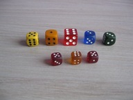 Stare niemieckie kostki do gry 4 szklane i inne