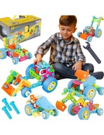 Zestaw Pojazdów Klocki Konstrukcyjne 6w1 STEM Buduj WOOPIE