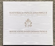 Folder Beatyfikacja Papieża Jana Pawła II Arkusz Watykański +Blok +FDC