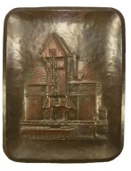 PRL PIĘKNA DUŻA PLAKIETA GDAŃSK ŻURAW METALOPLASTYKA ZOBACZ!