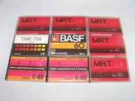 Stare Kasety Magnetofonowe BASF Time Ton Stilon Gorzów MRT 9szt. zestaw
