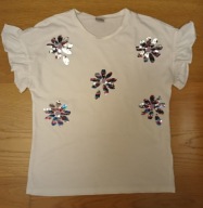 Biała bluzka LC Waikiki z cekinami 11-12 lat