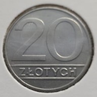 *P[0255] POLSKA 20 złotych 1989 Polska Rzeczpospolita Ludowa Orzeł Herb