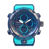 SMAEL ZEGAREK MĘSKI MILITARNY SPORTOWY WODOODPORNY DWA CZASY turkusowy