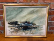 Obraz olejny na płótnie, 1972 rok, antyk