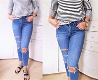 SPODNIE JEANSY BŁĘKITNE STRADIVARIUS r.36 S