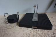 TRIP TRAP SKAGERAK SERWETNIK + COASTERS NAVY danish design KOMPLET UNIKAT