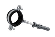 OBEJMA STALOWA POJEDYŃCZA Z GUMĄ DO RUR 2 1/2 CALA UCHWYT