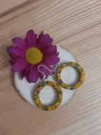 Kolczyki z żywicy z suszonymi kwiatami Wyjątkowe prezent