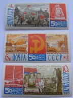 ZSRR - 50 lat Ukraińskiej SRR - Mi. 3431-33 A **