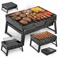 GRILL WĘGLOWY TURYSTYCZNY SKŁADANY PRZENOŚNY WALIZKA FALCON 42,5X28 RUSZT