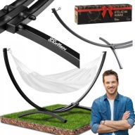 STELAŻ HAMAKA HUŚTAWKI OGRODOWY DWUOSOBOWY DUŻY TURYSTYCZNY 250KG STOJAK