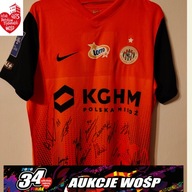 Oryginalna koszulka meczowa KGHM Zagłębie Lubin autografy