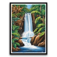 Plakat z ramą 40x50 cm Wodospad w Dżungli Natura | Pomysł na Prezent