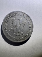 10 marek aluminium Łódzkie Getto 1943