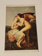 CIEKAWA STARA POCZTÓWKA FRANCJA PSYCHE I KUPIDYN OBRAZ FRANCOIS GERARD