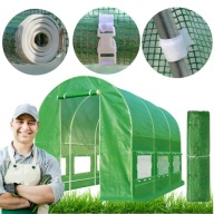 TUNEL FOLIOWY OGRODOWY SZKLARNIA FOLIAK MOCNY WIELOSEZONOWY GRUBA FOLIA UV