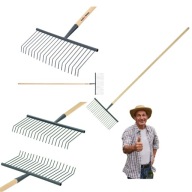 GRABIE DO LIŚCI TRAWY GLEBY GRABIENIA METALOWE OGRODOWE 20 ZĘBNE KOTARBAU