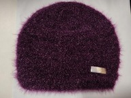 CZAPKA DAMSKA ZIMOWA CIEMNY FIOLET HOLLYFIELD nr 413B