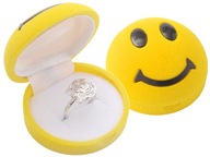 NOWE pudełko na pierścionek, kolczyki czerwona EMOTKA, EMOTIKON, UŚMIECH