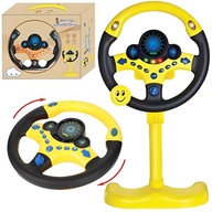 KIEROWNICA INTERAKTYWNA DLA DZIECI SYMULATOR JAZDY DŹWIĘKI ŚWIATŁA KLAKSON
